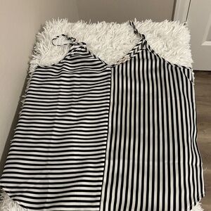Black and White Striped Tank Top